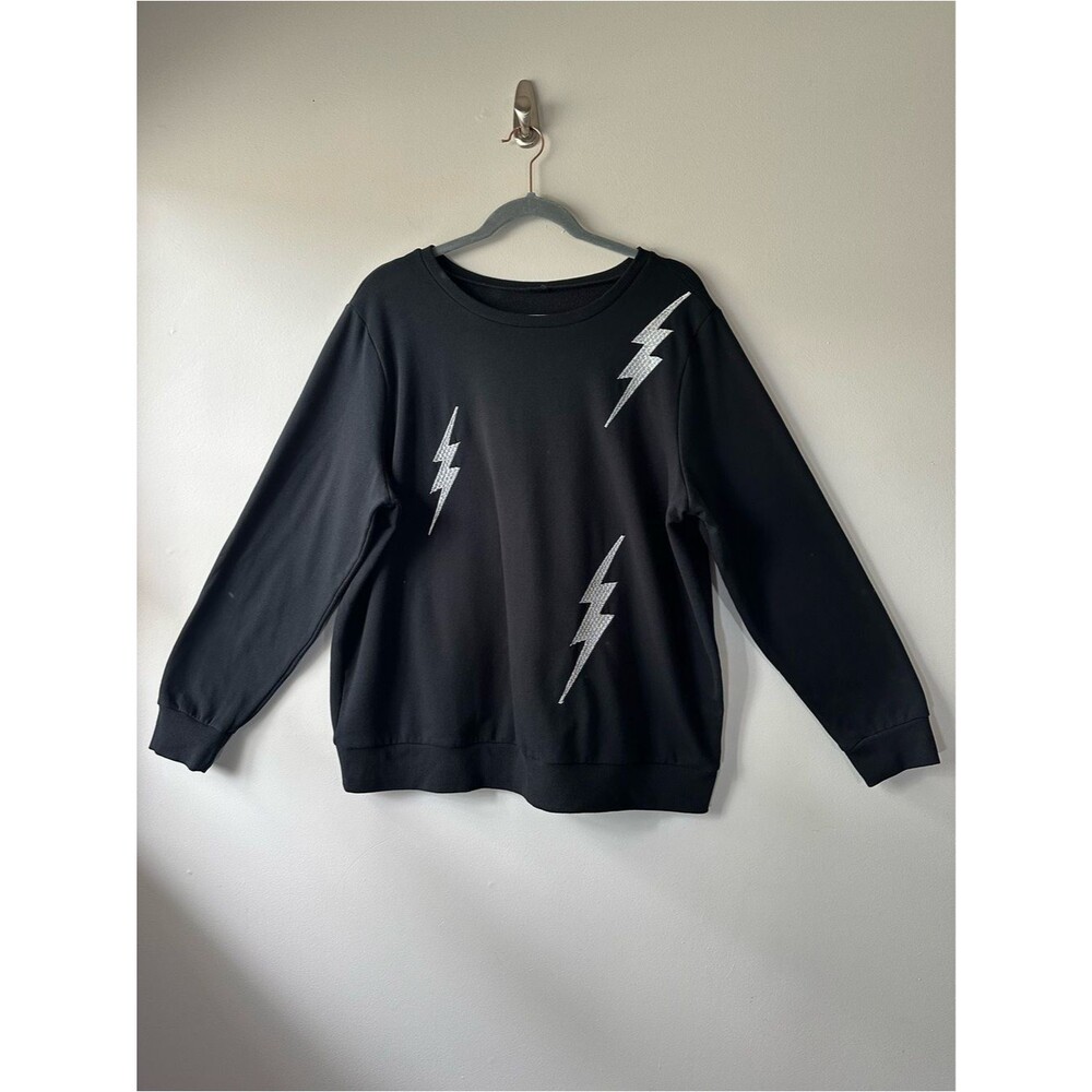 Torrid Super Soft Fleece Crewneck Lounge Sweatshirt Lightning Bolt Size 2 | 2XL